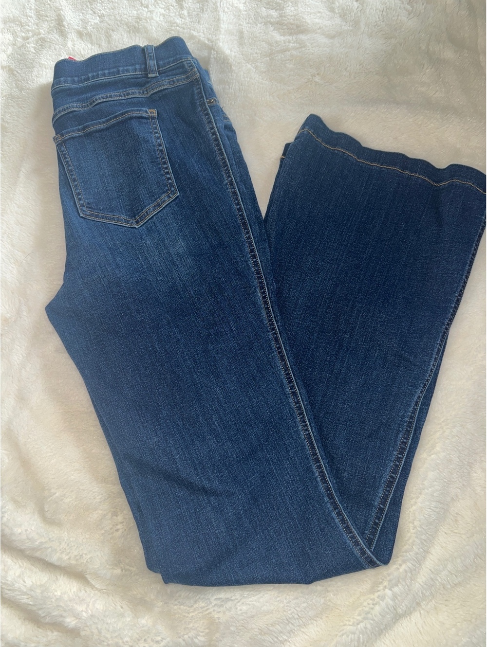 Spanx Women's Dark Wash Denim Jeans Size LG